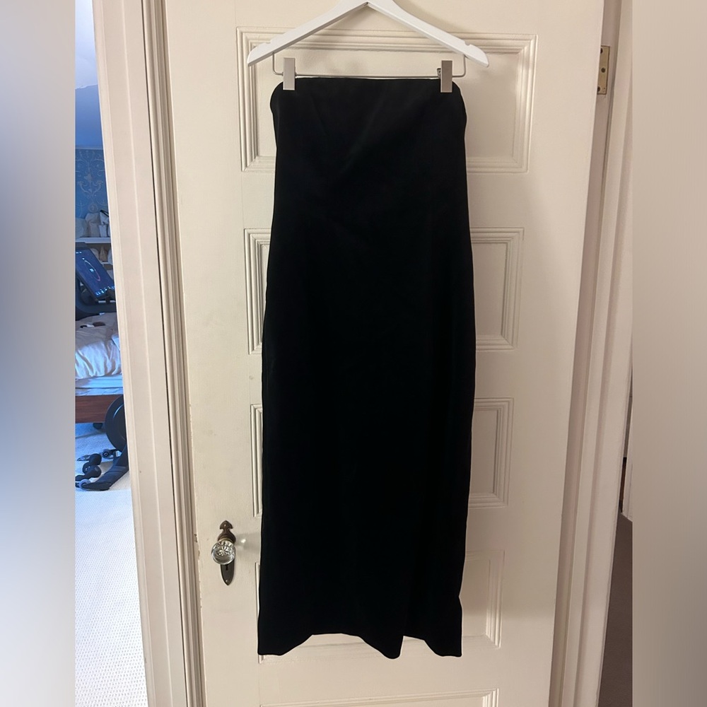 ALC Strapless Elizabeth Velvet Midi Dress